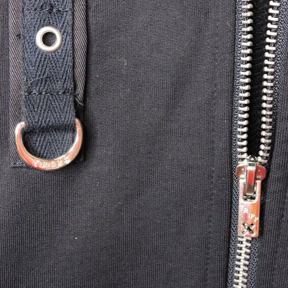 Tripp nyc Strap Grommet Hoodie | Black | Full Zip | Studs | Goth | EUC | 2X - Picture 5 of 13